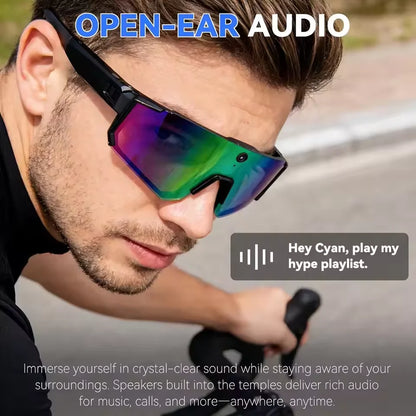 Smart AI Camera Glasses 1200P Video Recording Bluetooth Outdoor Sports Sunglasses WiFi Translator Anti-Shake Polarized Eyewear