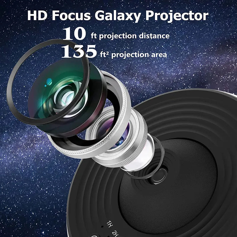 Projecteur Galaxie 12-en-1 HD Rotatif 360° – Lampe Planétarium Étoilé pour Enfants & Décoration Chambre Luxe