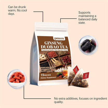 Ginseng Herbal Wellness Tea – Tisane Détox Énergisante Naturelle au Ginseng & Baies de Goji