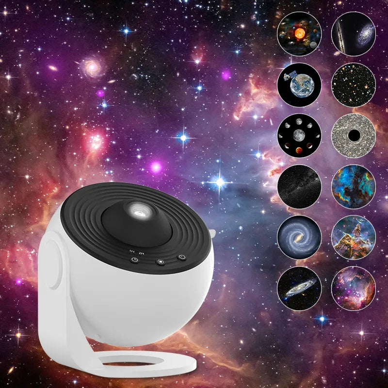 Projecteur Galaxie 12-en-1 HD Rotatif 360° – Lampe Planétarium Étoilé pour Enfants & Décoration Chambre Luxe