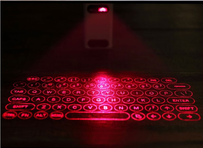 Clavier Laser Virtuel Bluetooth Sans Fil – Projecteur de Clavier Tactile pour Smartphone, PC, Tablette & Laptop avec Fonction Souris Multi-Gestes