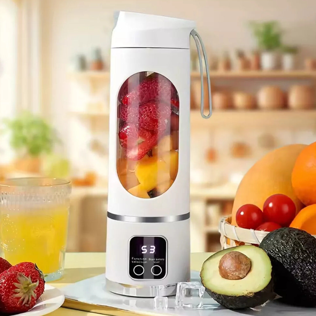 Portable USB Rechargeable Blender Cup 450ml – Mini Electric Juicer & Smoothie Maker