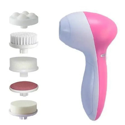 5-in-1 Electric Facial Cleansing Brush Multi-functional Face Cleanser Machine Spa Skin Care Massager Blackhead Removal Deep Clea