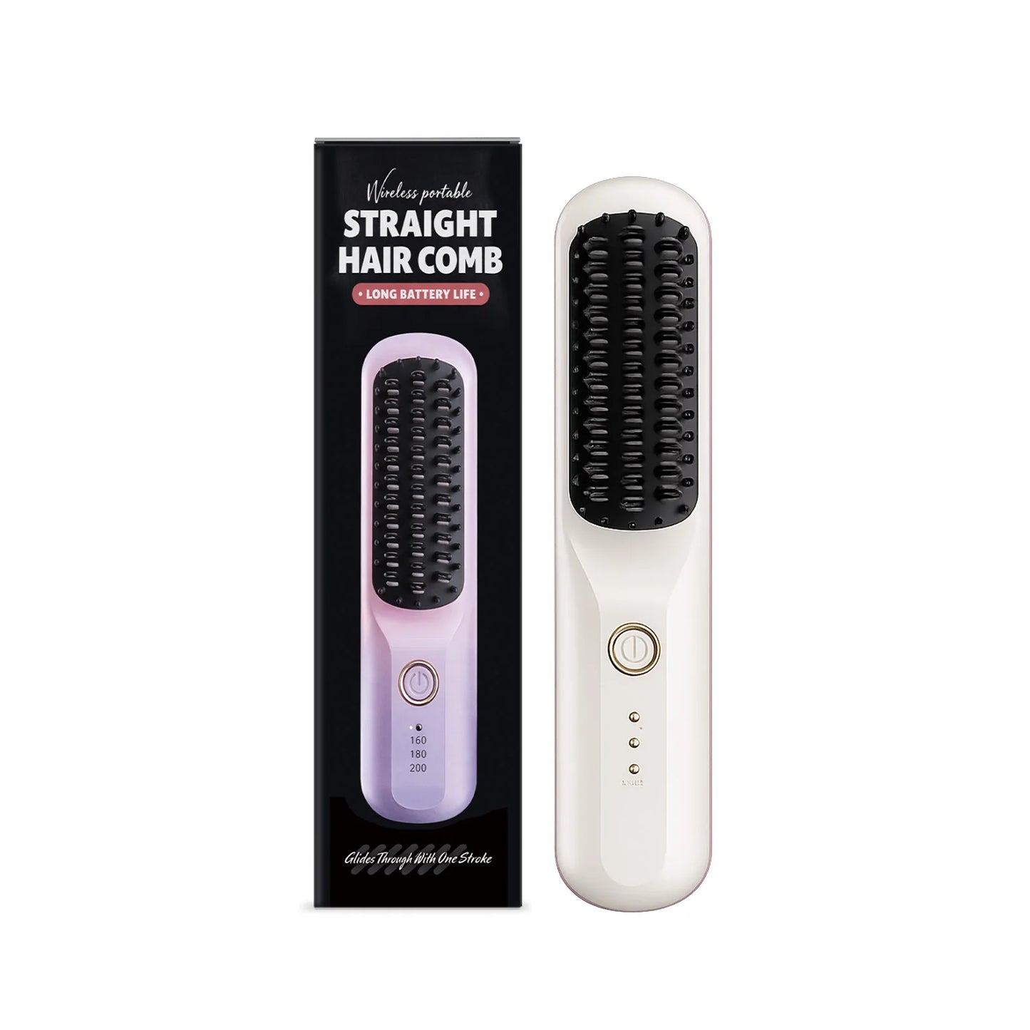 Wireless Straightener Hair Comb Fast Smooth Hair Cordless Use Reducing Frizz Portable Styling Tool Mini Hair Straightening Comb