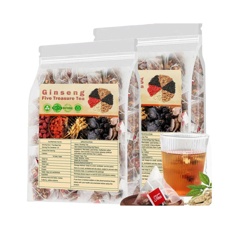 25-pack Ginseng Five Treasures Tea Set