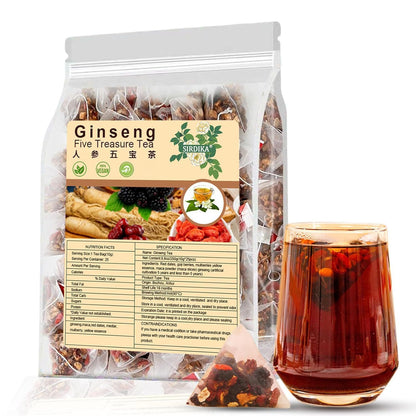 25-pack Ginseng Five Treasures Tea Set