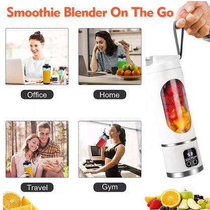 Portable USB Rechargeable Blender Cup 450ml – Mini Electric Juicer & Smoothie Maker