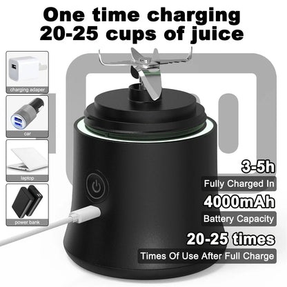 Blender Portable 600ML Rechargeable USB – Mini Mixeur Smoothie 4000mAh