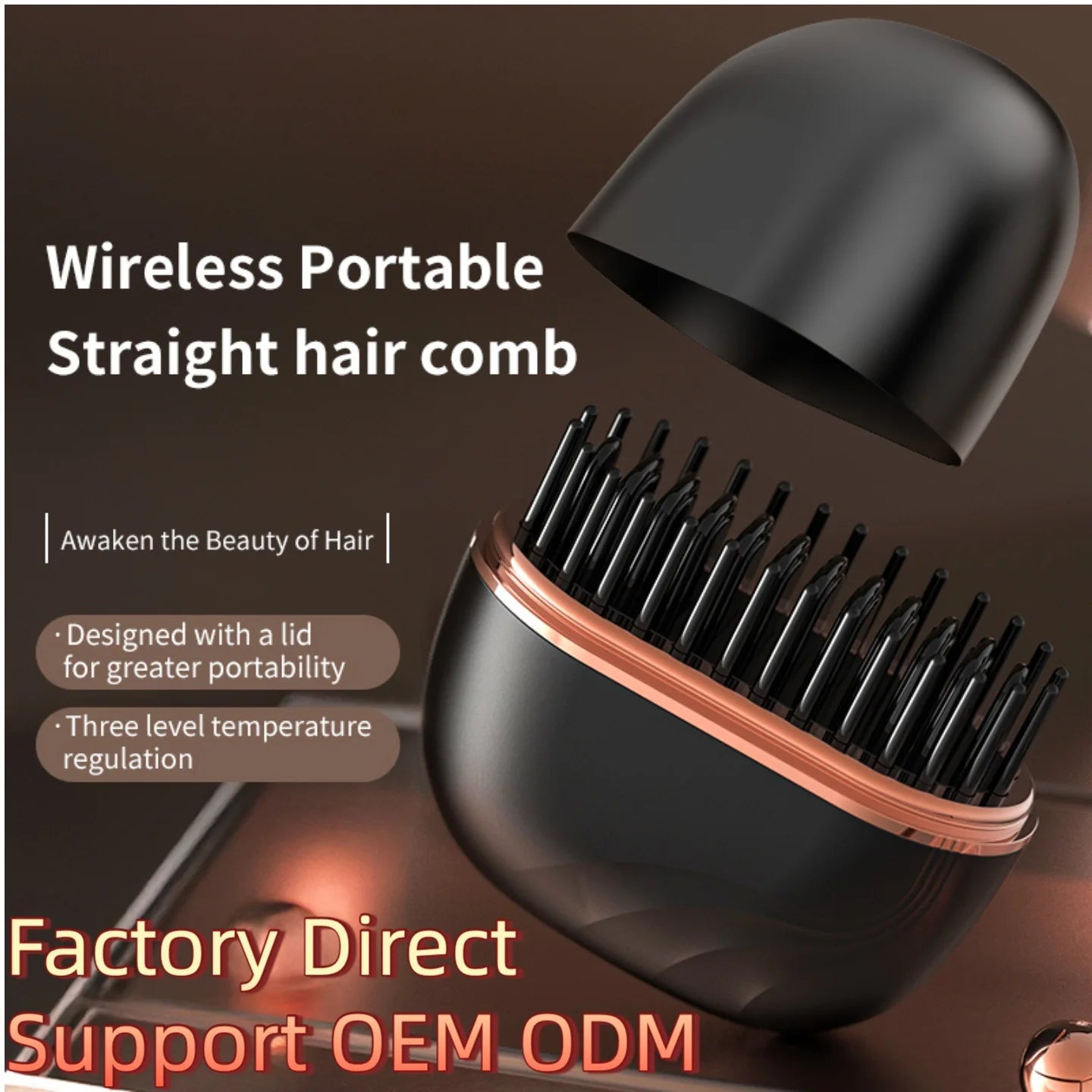 Mini Hair Straightening Comb Wireless Charging Portable Multifunctional Hair Care Not Hurt Hair Styling Comb
