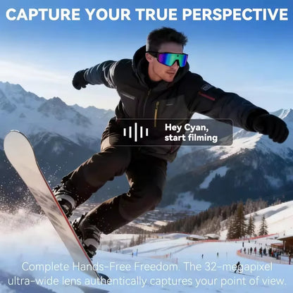 Smart AI Camera Glasses 1200P Video Recording Bluetooth Outdoor Sports Sunglasses WiFi Translator Anti-Shake Polarized Eyewear