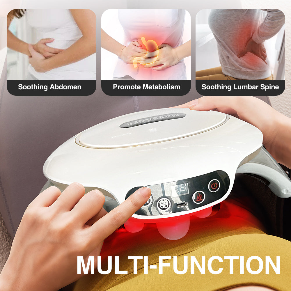 Masseur Abdominal Chauffant Sans Fil 360° – Anti-Douleur & Relaxation Profonde