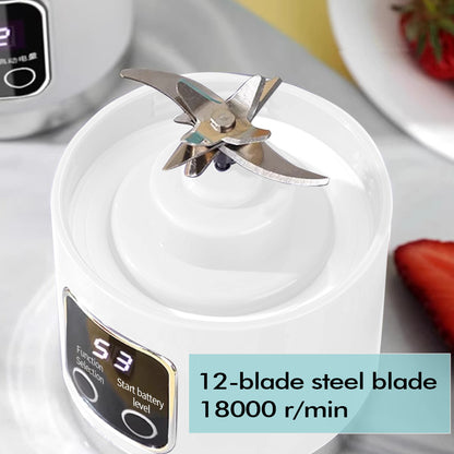 Portable USB Rechargeable Blender Cup 450ml – Mini Electric Juicer & Smoothie Maker