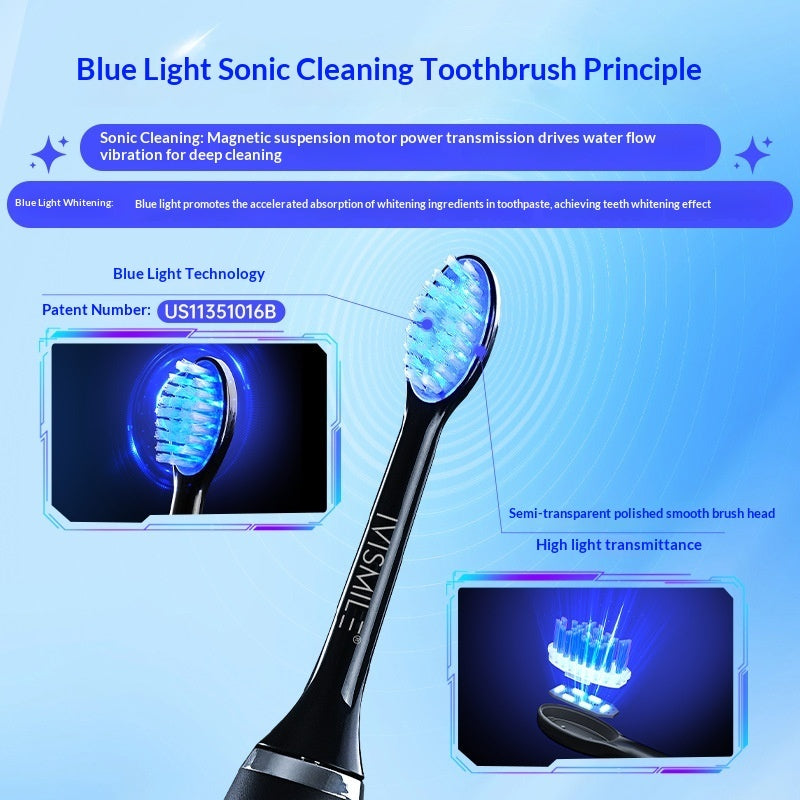 UltraWhite Sonic Blue Light Electric Toothbrush – Rechargeable Whitening Brush