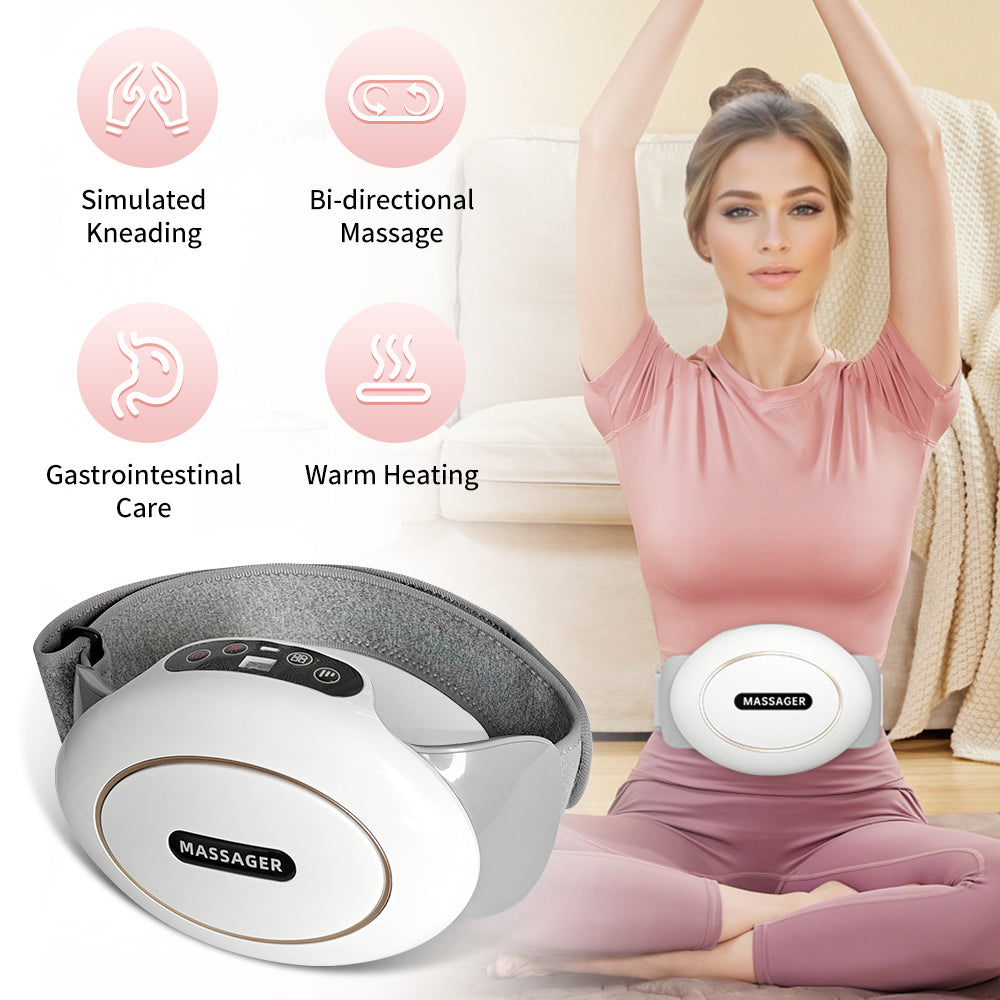 Masseur Abdominal Chauffant Sans Fil 360° – Anti-Douleur & Relaxation Profonde
