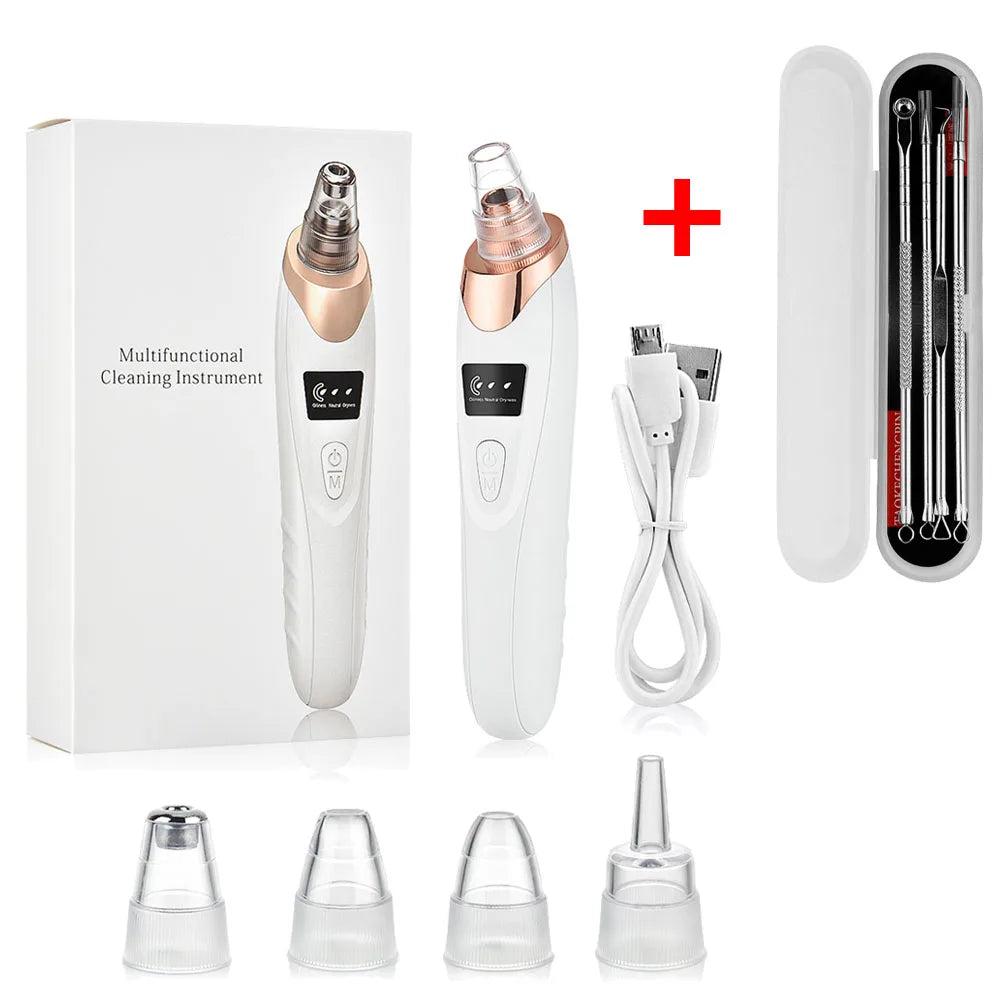 Blackhead Remover Vacuum Pore Adsorber Face Cleaner Electric Pimple Acne Black Head Removal Rechargeable Face Cleaning Tool