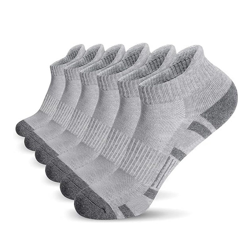 Men’s Sweat-Wicking Low Cut Socks – Lightweight Breathable Athletic Socks (5 Pairs)